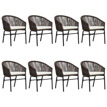 9Dílný Zahradní Jídelní Set Hnědý
