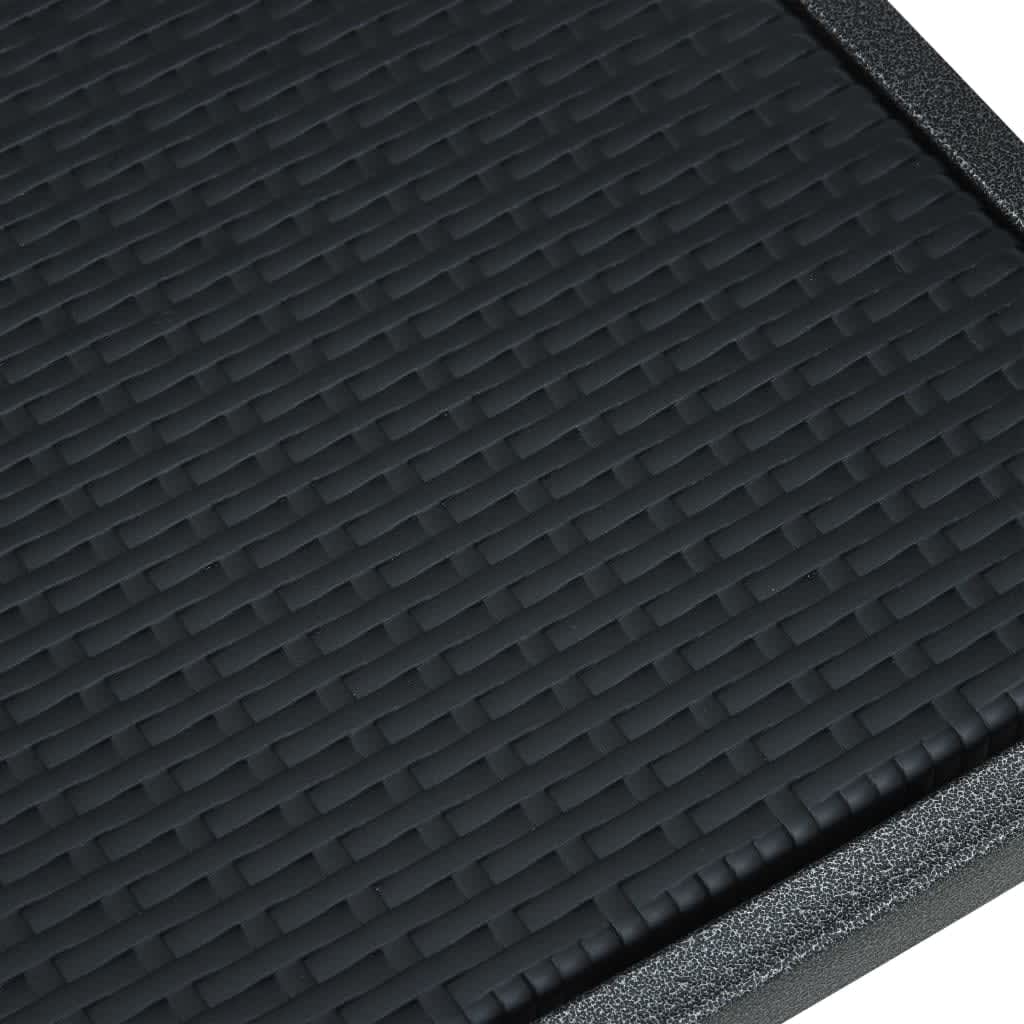 3Dílný Zahradní Jídelní Set Černý