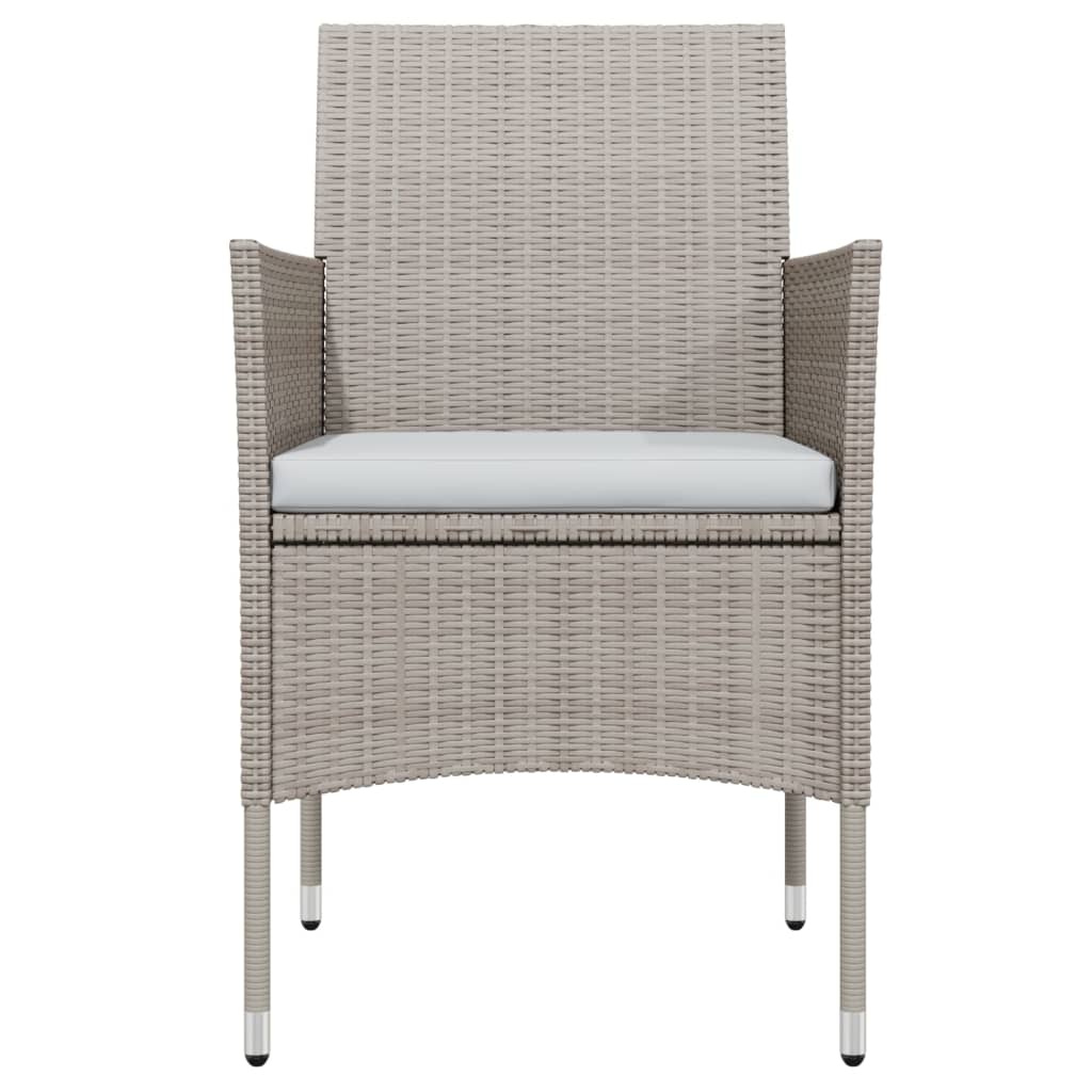 5Dílný Zahradní Jídelní Set S Poduškami Béžový A Černý