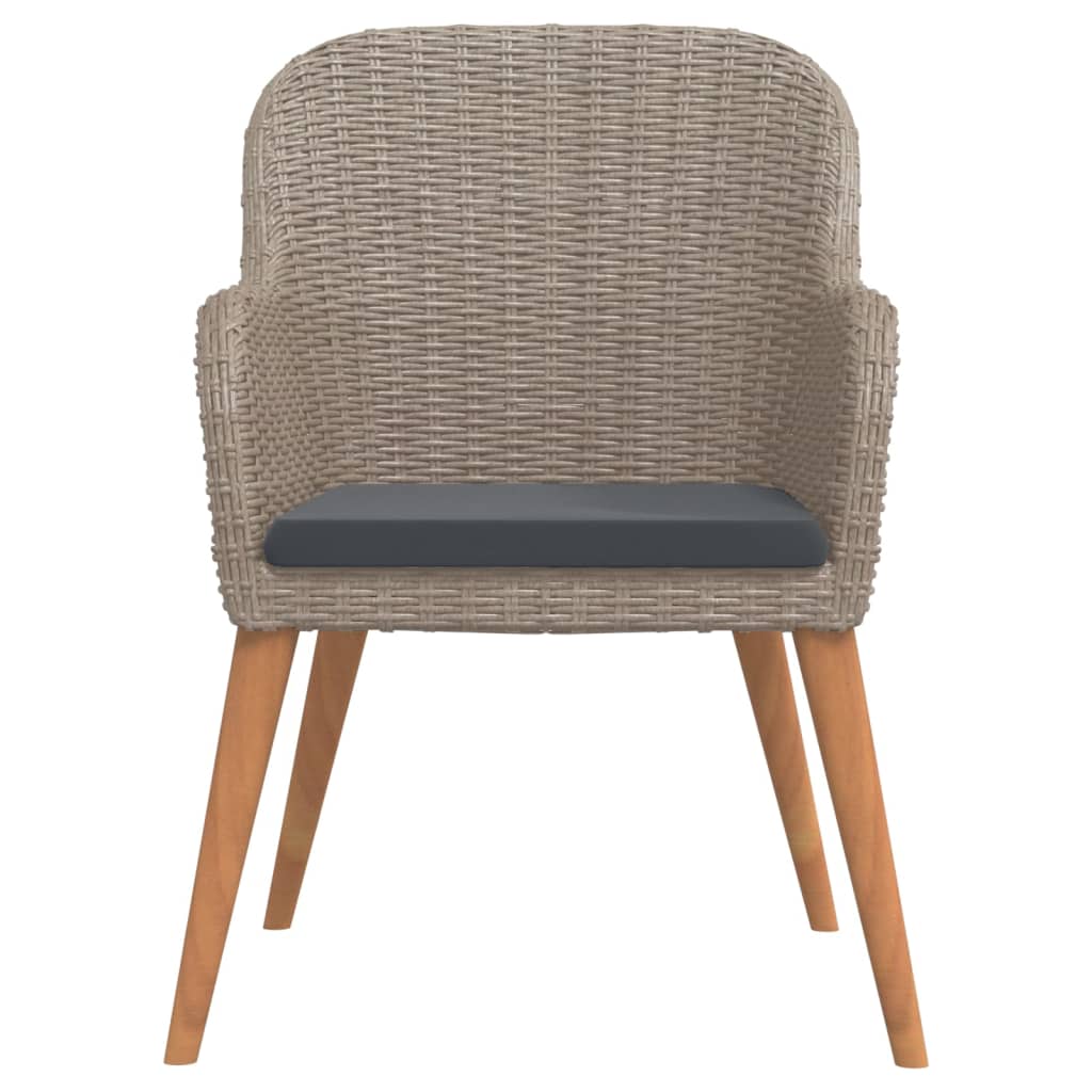 5Dílný Zahradní Jídelní Set S Poduškami Hnědý