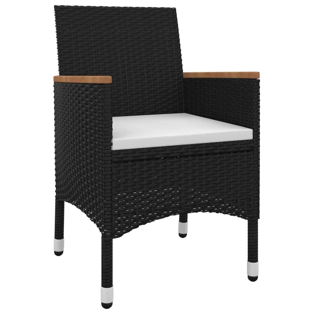 5Dílný Zahradní Jídelní Set S Poduškami Polyratan A Sklo