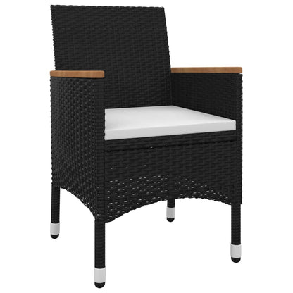 5Dílný Zahradní Jídelní Set S Poduškami Polyratan A Sklo