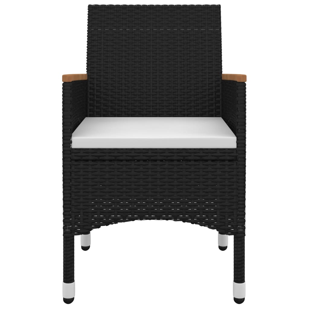 5Dílný Zahradní Jídelní Set S Poduškami Polyratan A Sklo