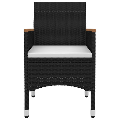 5Dílný Zahradní Jídelní Set S Poduškami Polyratan A Sklo