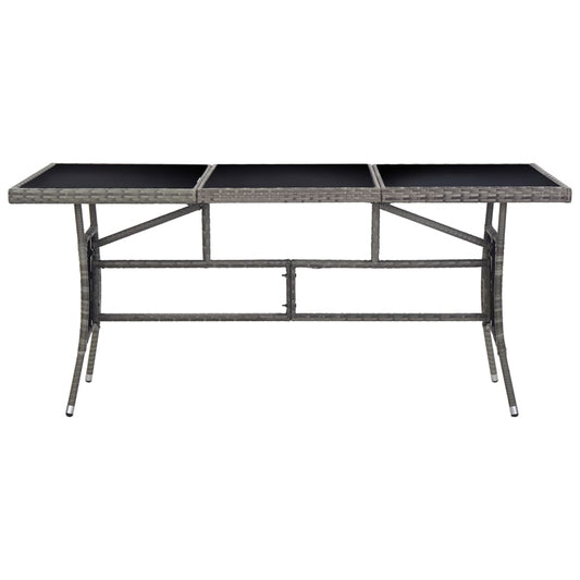 Zahradní Stůl Šedý Polyratan