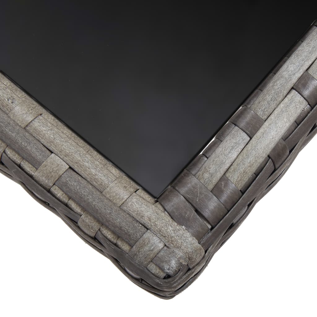 Zahradní Stůl Šedý Polyratan