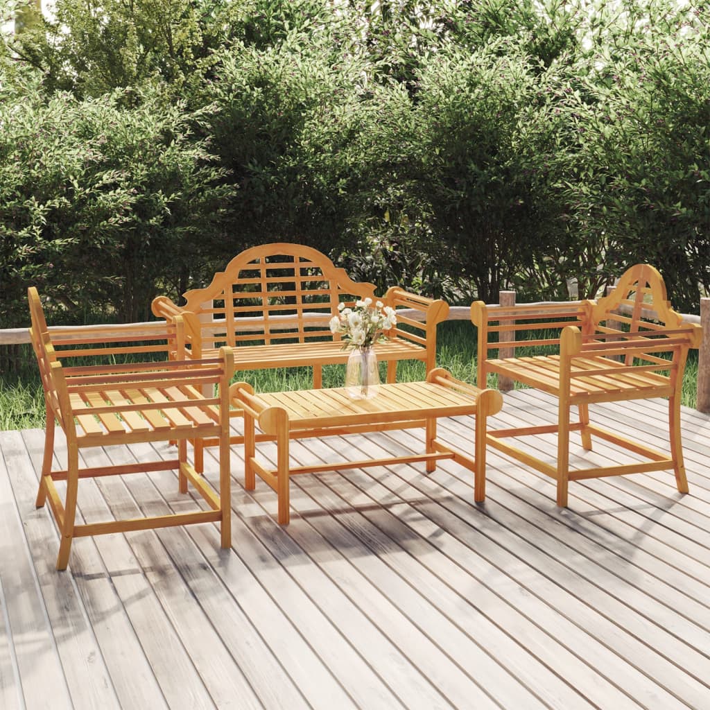 4Dílná Zahradní Sedací Souprava Masivní Teak