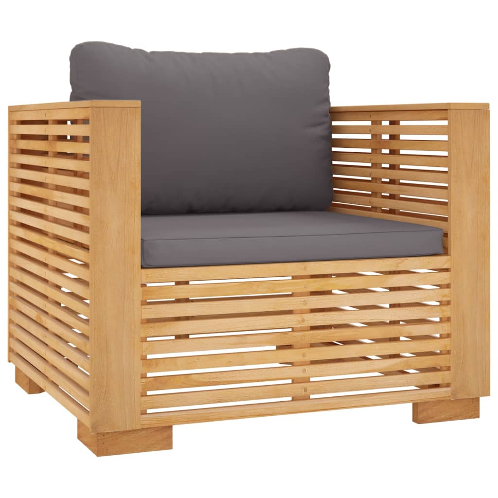 6Dílná Zahradní Sedací Souprava S Poduškami Masivní Teak
