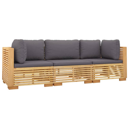 3Dílná Zahradní Sedací Souprava S Poduškami Masivní Teak