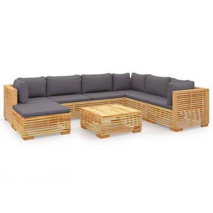 8Dílná Zahradní Sedací Souprava S Poduškami Masivní Teak