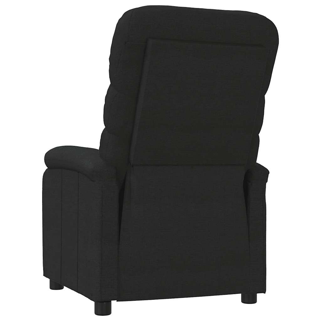 Polohovací Křeslo Černé Textil