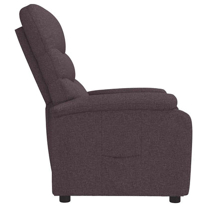 Polohovací Křeslo Tmavě Hnědé Textil
