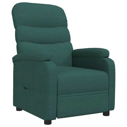 Polohovací Křeslo Tmavě Zelené Textil