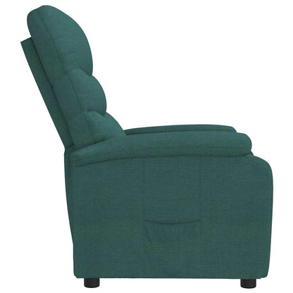 Polohovací Křeslo Tmavě Zelené Textil