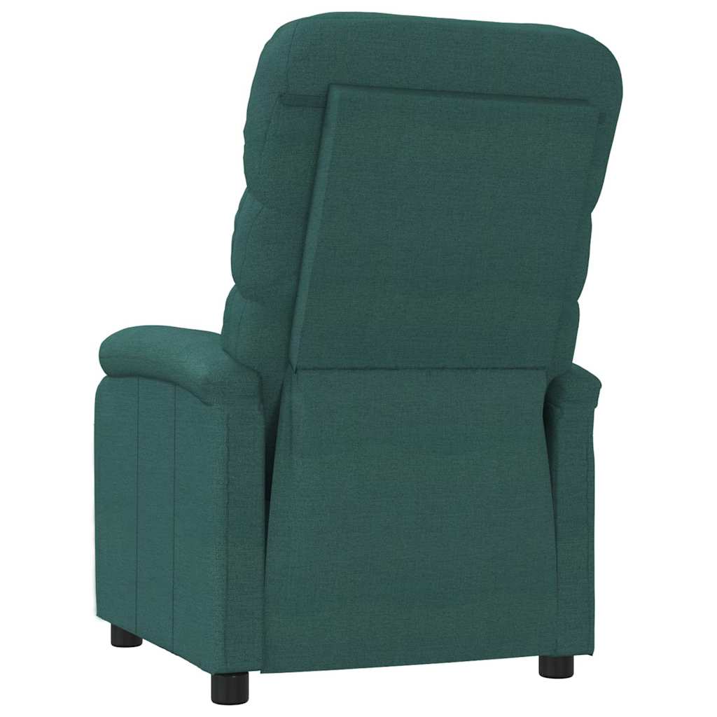 Polohovací Křeslo Tmavě Zelené Textil