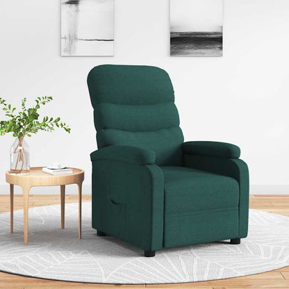 Polohovací Křeslo Tmavě Zelené Textil