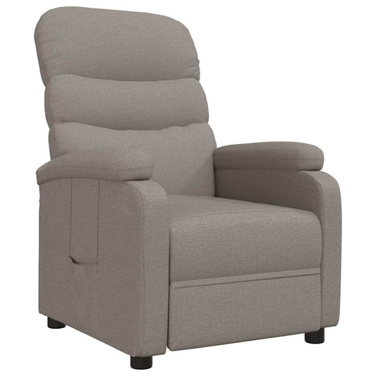 Polohovací Křeslo Taupe Textil