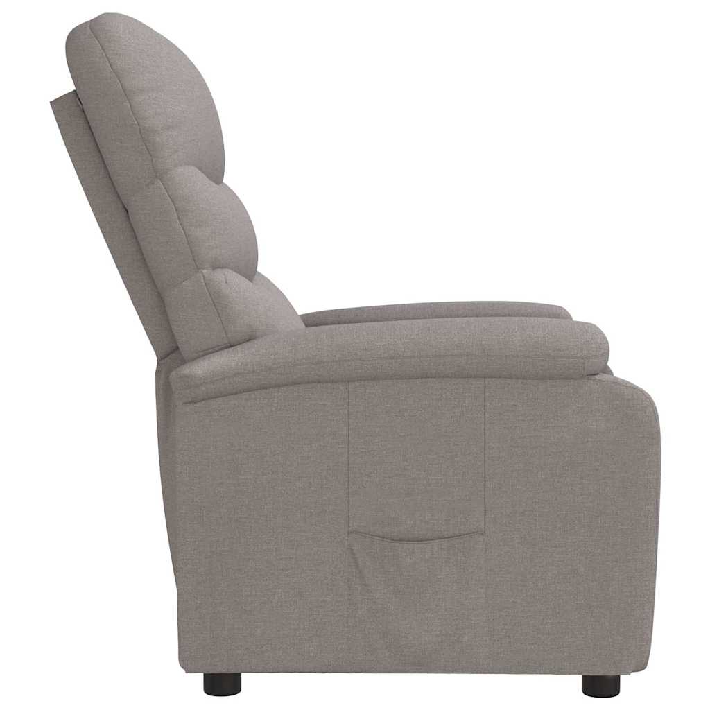 Polohovací Křeslo Taupe Textil