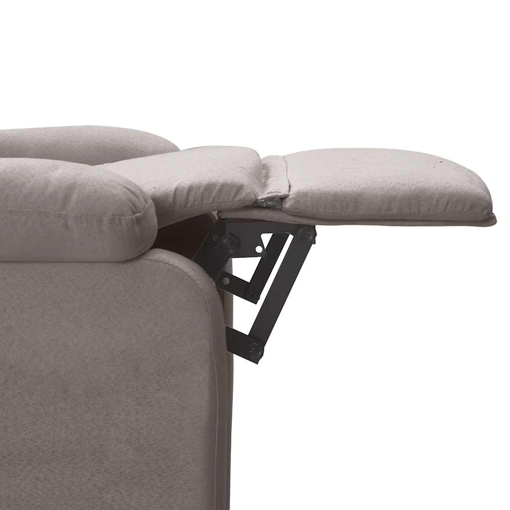 Polohovací Křeslo Taupe Textil