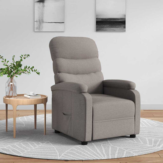 Polohovací Křeslo Taupe Textil