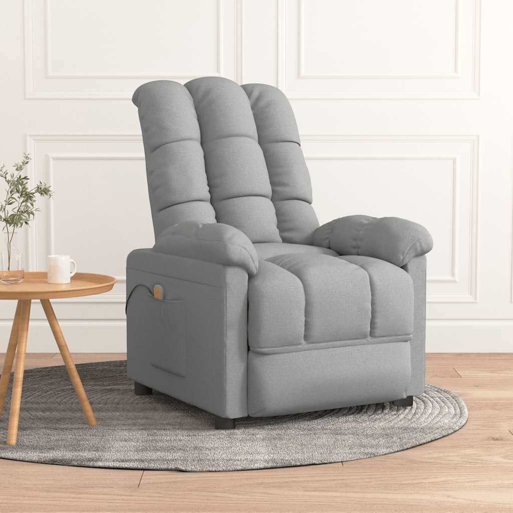 Masážní Křeslo Krémové Textil