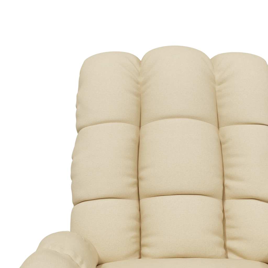 Masážní Křeslo Krémové Textil