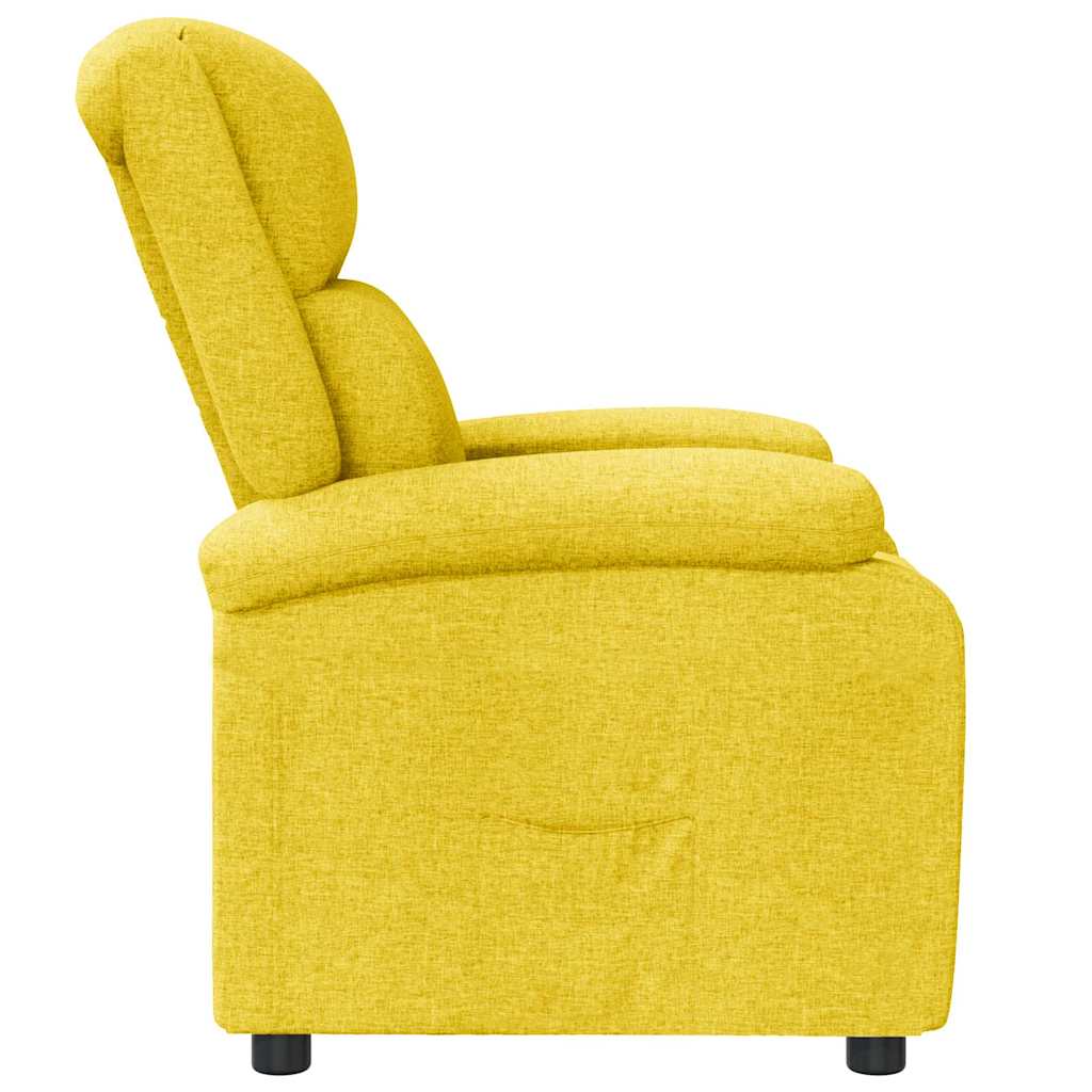 Polohovací Křeslo Žluté Textil