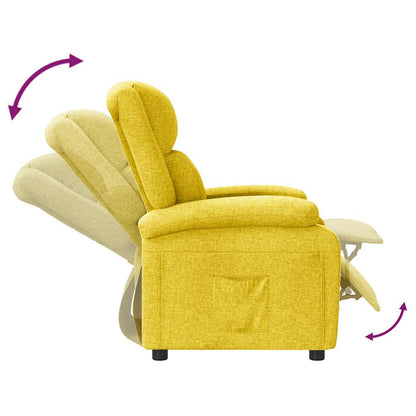 Polohovací Křeslo Žluté Textil