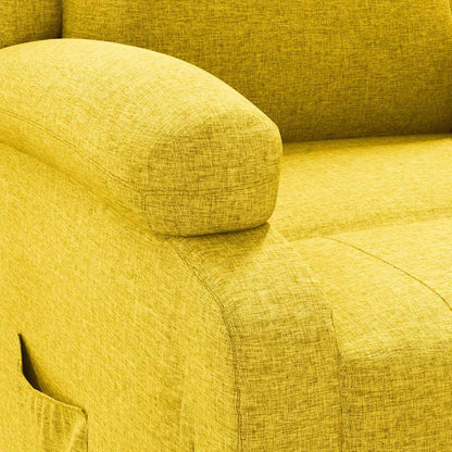 Polohovací Křeslo Žluté Textil