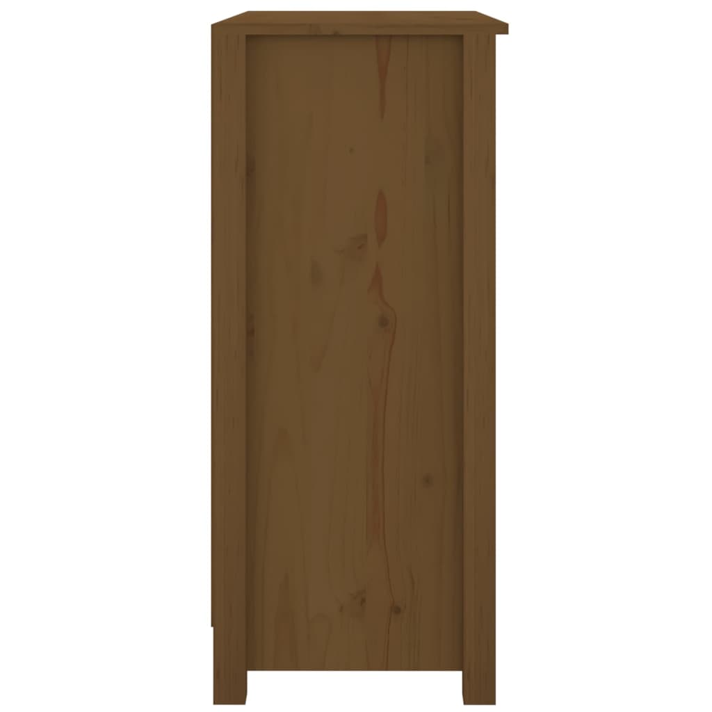 Příborník Medově Hnědý 70 X 35 X 80 Cm Masivní Borové Dřevo