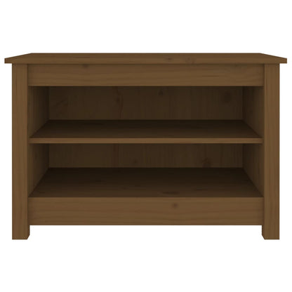 Lavice S Botníkem Medově Hnědá 70X38X45,5 Cm Masivní Borovice
