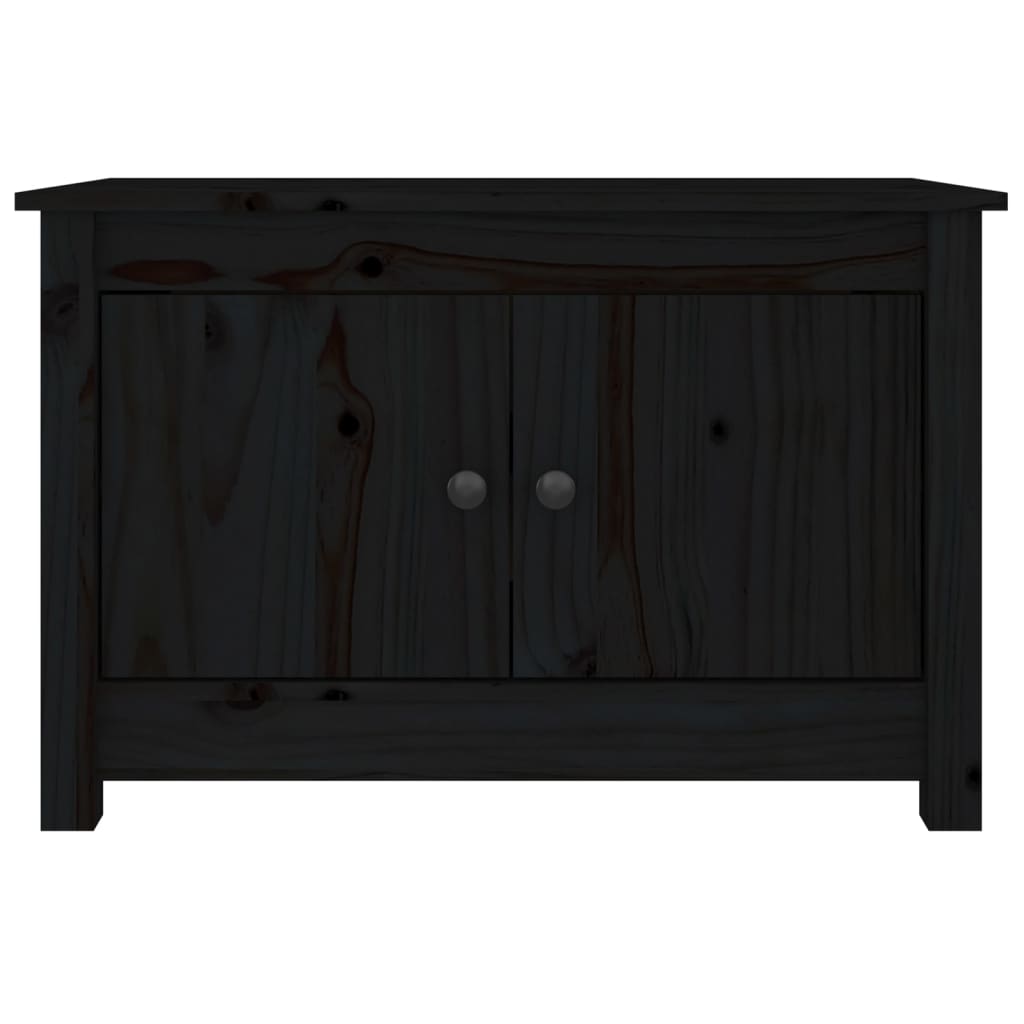 Botník Černý 70 X 38 X 45,5 Cm Masivní Borovice