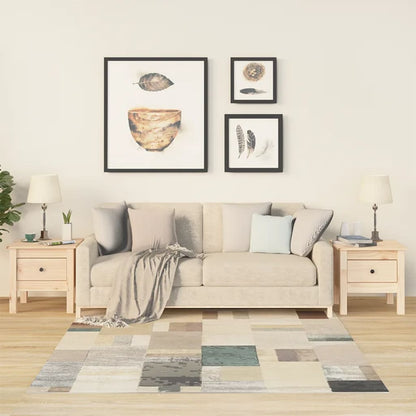 Odkládací Stolek Bílý Masivní Borovice