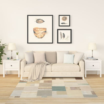 Odkládací Stolek Bílý Masivní Borovice