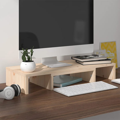 Stojan Na Monitor 60 X 24 X 10,5 Cm Masivní Borové Dřevo
