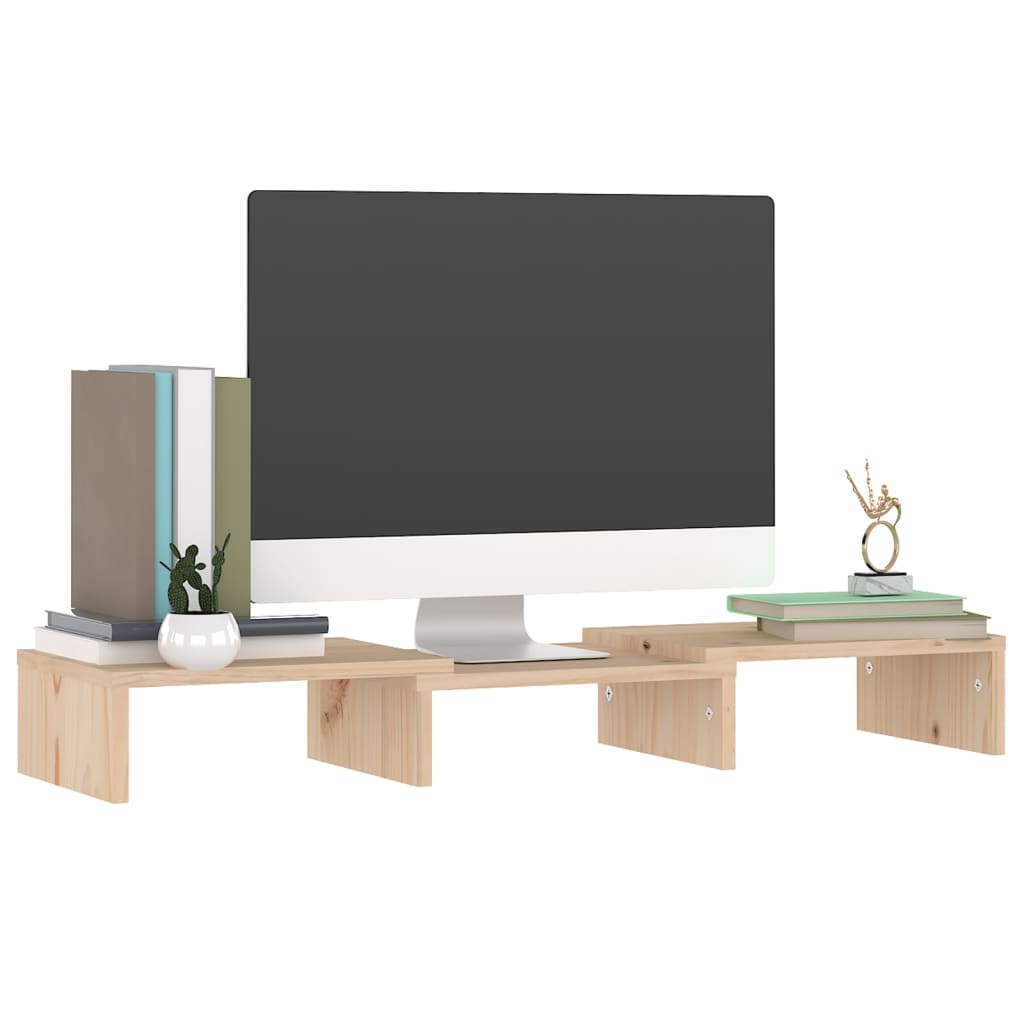Stojan Na Monitor 60 X 24 X 10,5 Cm Masivní Borové Dřevo