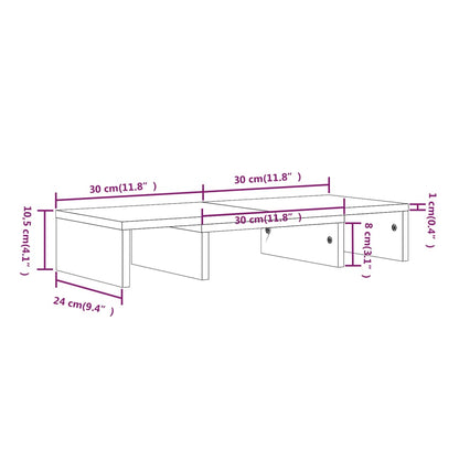 Stojan Na Monitor 60 X 24 X 10,5 Cm Masivní Borové Dřevo