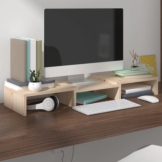 Stojan Na Monitor 60 X 24 X 10,5 Cm Masivní Borové Dřevo
