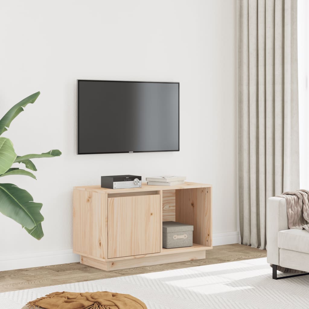 Tv Skříňka Medově Hnědá 74 X 35 X 44 Cm Masivní Borové Dřevo