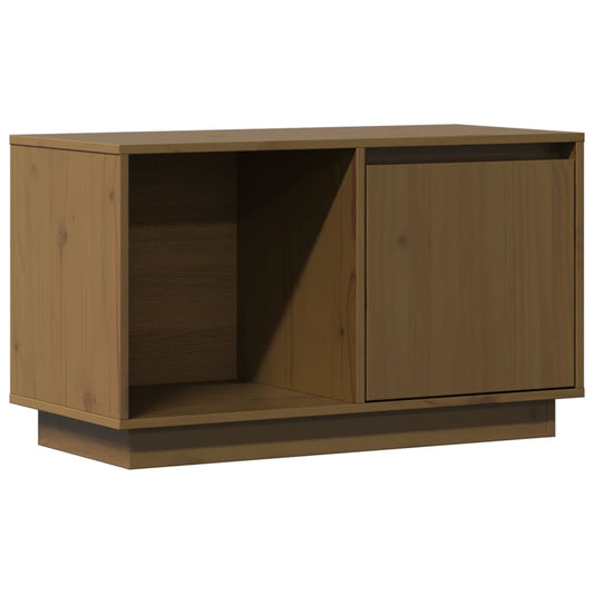 Tv Skříňka Medově Hnědá 74 X 35 X 44 Cm Masivní Borové Dřevo
