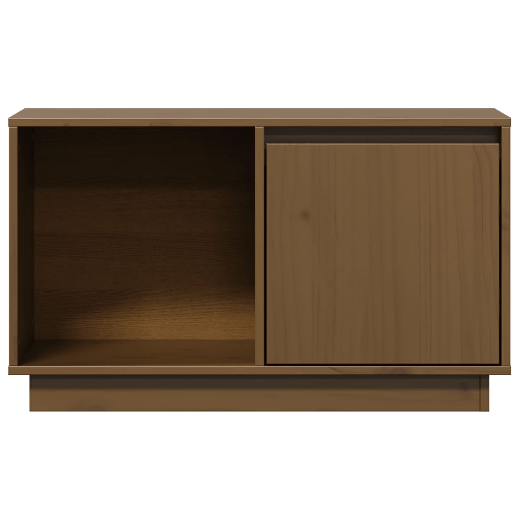 Tv Skříňka Medově Hnědá 74 X 35 X 44 Cm Masivní Borové Dřevo