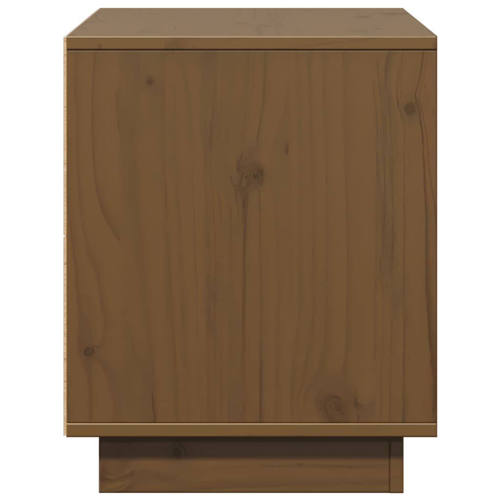 Tv Skříňka Medově Hnědá 74 X 35 X 44 Cm Masivní Borové Dřevo