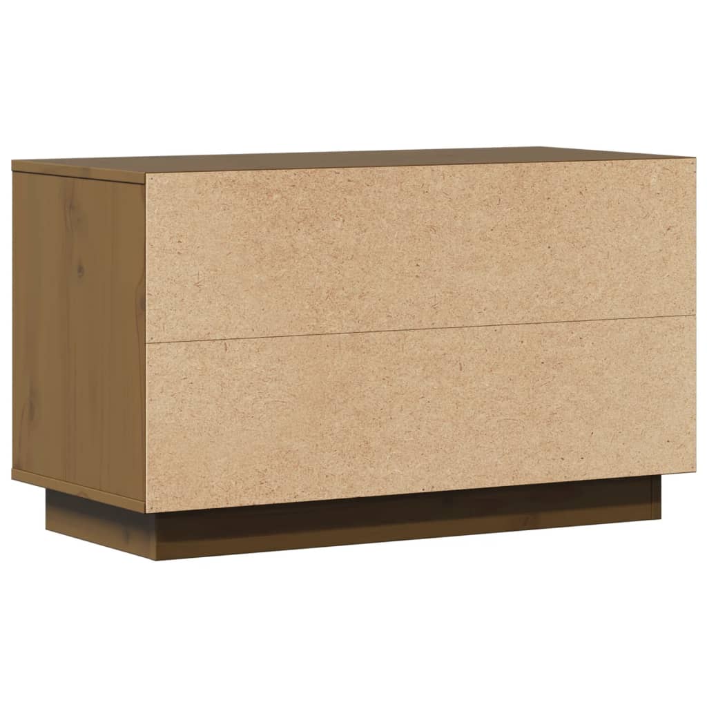 Tv Skříňka Medově Hnědá 74 X 35 X 44 Cm Masivní Borové Dřevo