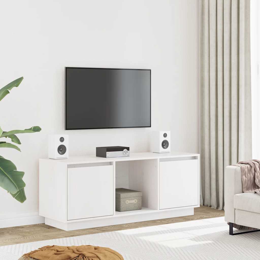 Tv Skříňka Medově Hnědá 110,5 X 35 X 44 Cm Masivní Borové Dřevo