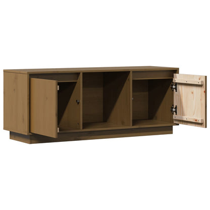 Tv Skříňka Medově Hnědá 110,5 X 35 X 44 Cm Masivní Borové Dřevo