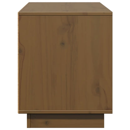 Tv Skříňka Medově Hnědá 110,5 X 35 X 44 Cm Masivní Borové Dřevo