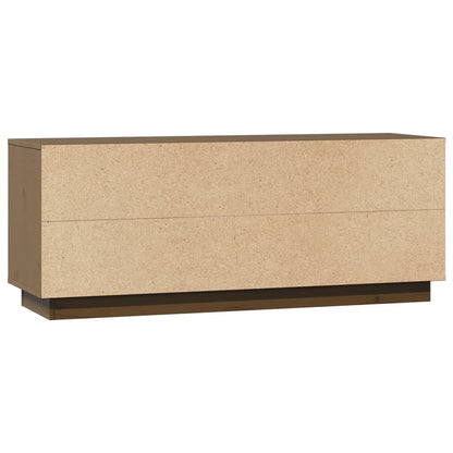 Tv Skříňka Medově Hnědá 110,5 X 35 X 44 Cm Masivní Borové Dřevo