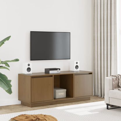 Tv Skříňka Medově Hnědá 110,5 X 35 X 44 Cm Masivní Borové Dřevo