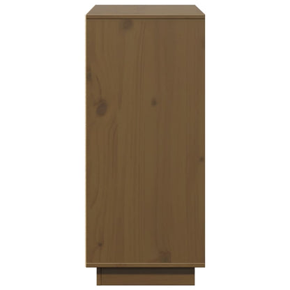 Příborník Medově Hnědý 110,5 X 35 X 80 Cm Masivní Borové Dřevo