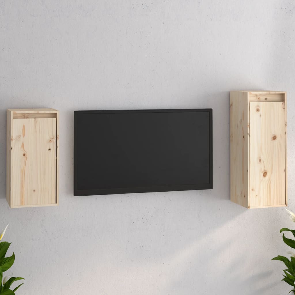 Tv Skříňky 2 Ks Masivní Borové Dřevo
